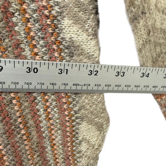 Free People Be The One Fringe Cowlneck Poncho Sweater Wool Alpaca Size Medium - Picture 8 of 12